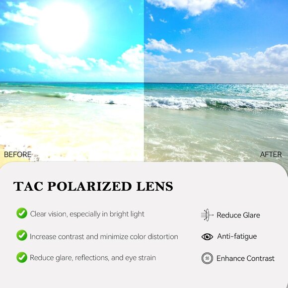 🆕 Women Black Trendy Polarized Sunglasses Oversized Fit Over Driving Protection - Picture 3 of 5